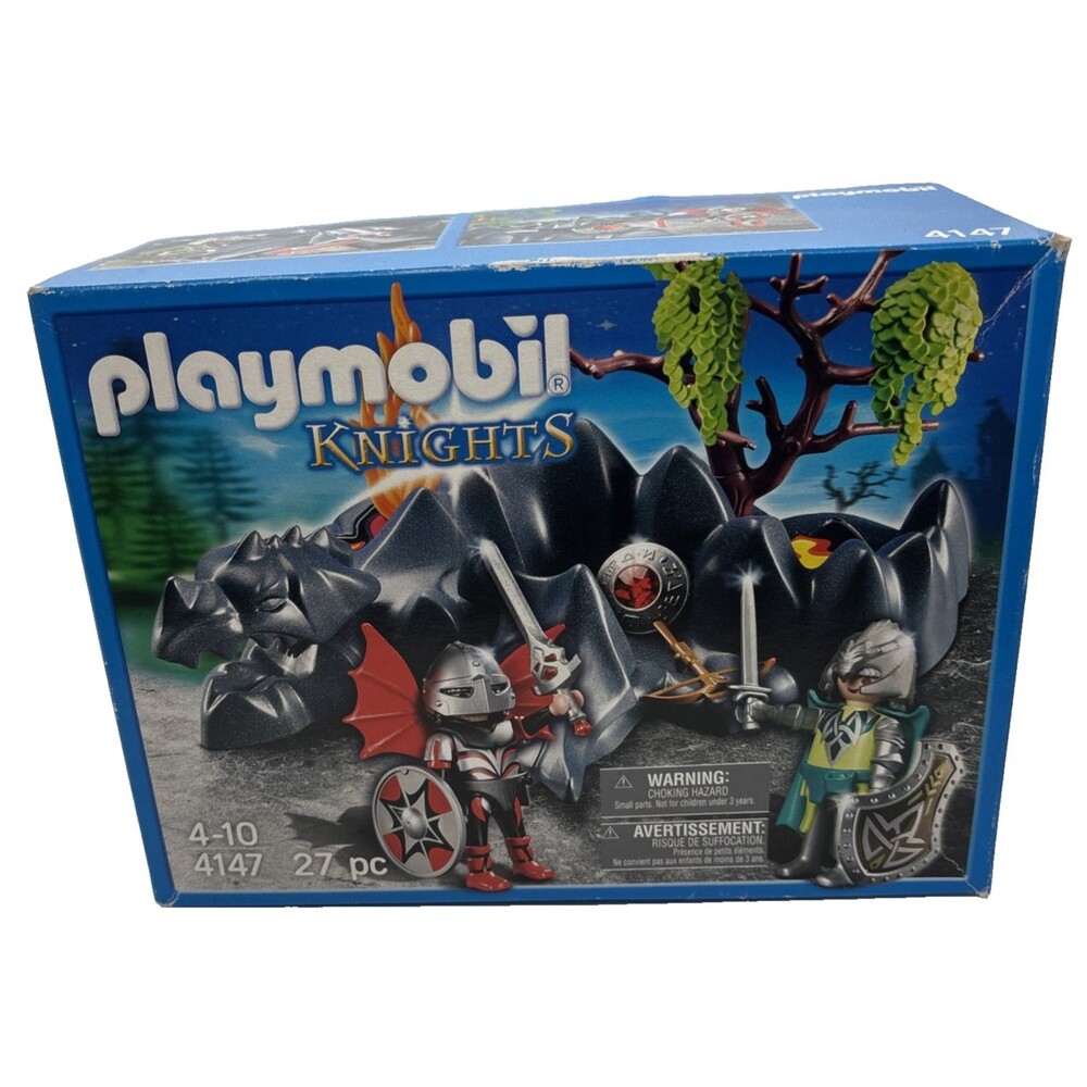 New Playmobil 4147 Knights Dragon Rock New But Dinged Box